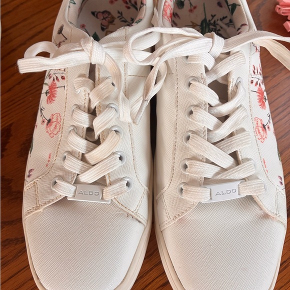 Aldo woman’s White and floral lace -up sneakers - Picture 7 of 9